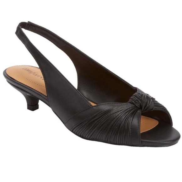 Comfortview Women's Wide Width The Katelyn Slingback - 7 1/2 WW, Black new - Picture 1 of 6